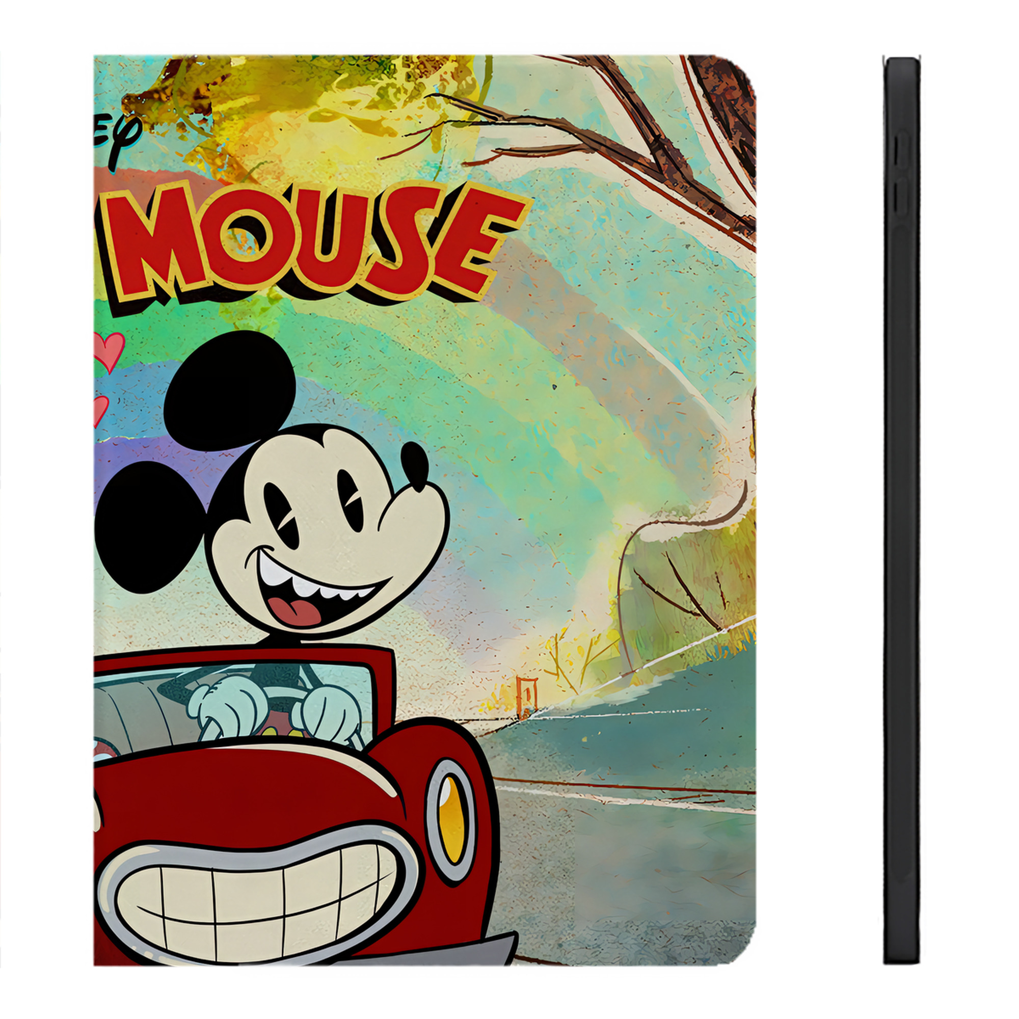 （画像用） ミッキーマウス Mickey Mouse IPadケース ペンホルダー付き ブックスタイルデザイン